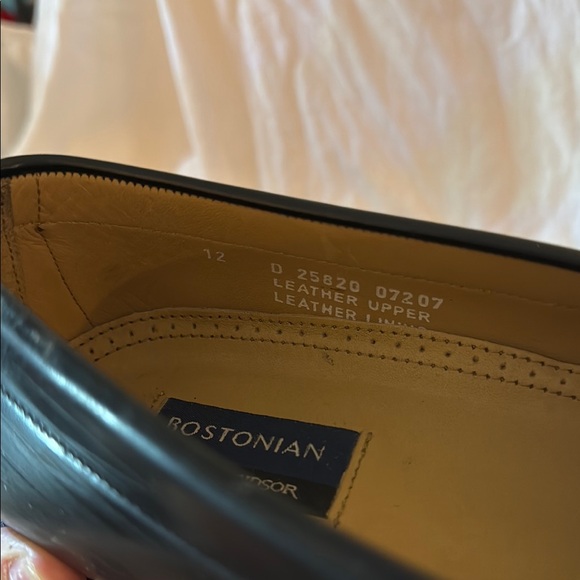 Bostonian Black Loafers Slip-Ons with Polished Leather Finish